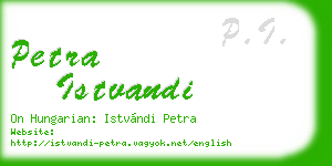 petra istvandi business card